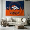 Denver Broncos Logo Wall Tapestry Aesthetic Wall Hanging Printed Fabric Blanket Decorative Tapestries for Bedroom Living Room Home Decor