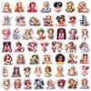 50 Cute Girl Princess Waterproof Graffiti Stickers for Phone, Guitar, Tablet, Laptop