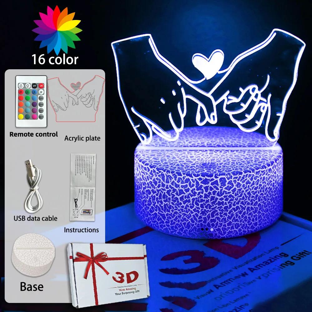 Ich liebe dich Herz Nachtlicht LED Stimmungsleuchte RGB Smart Touch Fernbedienung Romantische Schlafzimmerdeko Valentinstagsgeschenk für Sie/Ihn