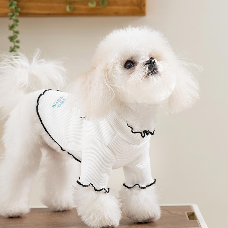 

Spring and summer dog clothes teddy bear small and medium-sized dog two-legged bottoming shirt summer air-conditioned clothes pet clothes XXL (recommended weight 15-10kg)
