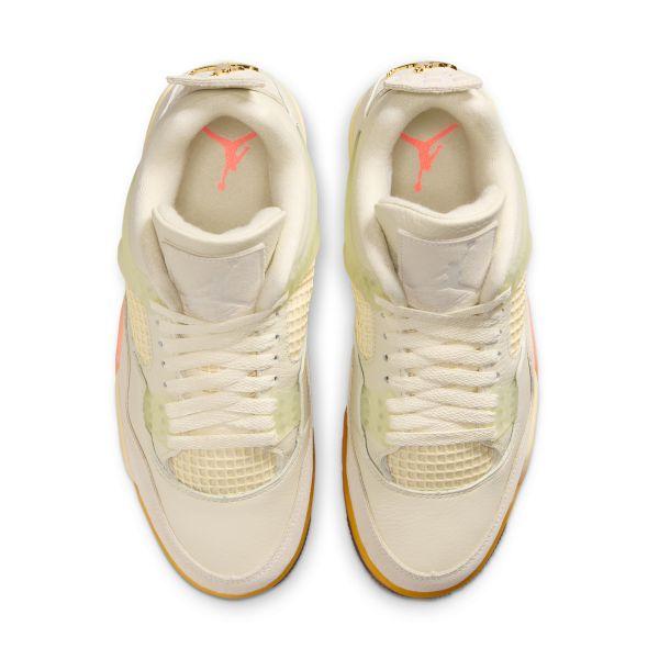 Air Jordan 4 Retro Birds Of Paradise Damskie Trampki Beżowy Mleko Kokosowe Metaliczne Złoto Muslin Jasne Mango Sundial Czarny HV0823-101