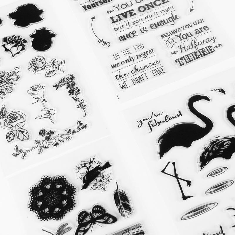 1pc Clear Stamp Transparent Silicone Stamp Spill and Splatter Rubber Stamp for Scrapbook Journal Card Making