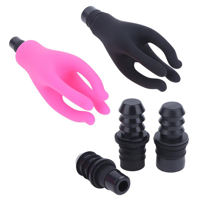 3 Sizes Fascia Massager Head Massage Gun Heads With 4 Fingers Artificial Hand Silicone Head Washable Massage