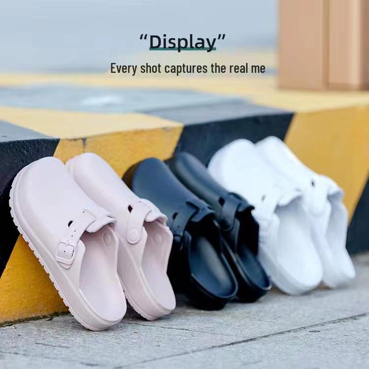 Dámské pantofle Baotou pro vnitřní/venkovní použití - EVA boty odolné proti stříkající vodě pro lékaře a sestry