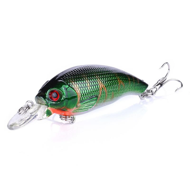 4PCS 7.5CM-8.3G-8#Hard Lure for Rock Fishing, Small Fat Lure, Artificial Bait for Bass, Floating Bait for Snakehead and Bass