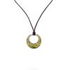 Verstellbare Lederkordel Halskette Vintage Wikinger Keltisches Knotenmuster Runder Anhänger Handgefertigter Schmuck Geschenk
