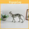 Resin Cheetah Decor Figurine With Antique Finish For Living Room Or Desk