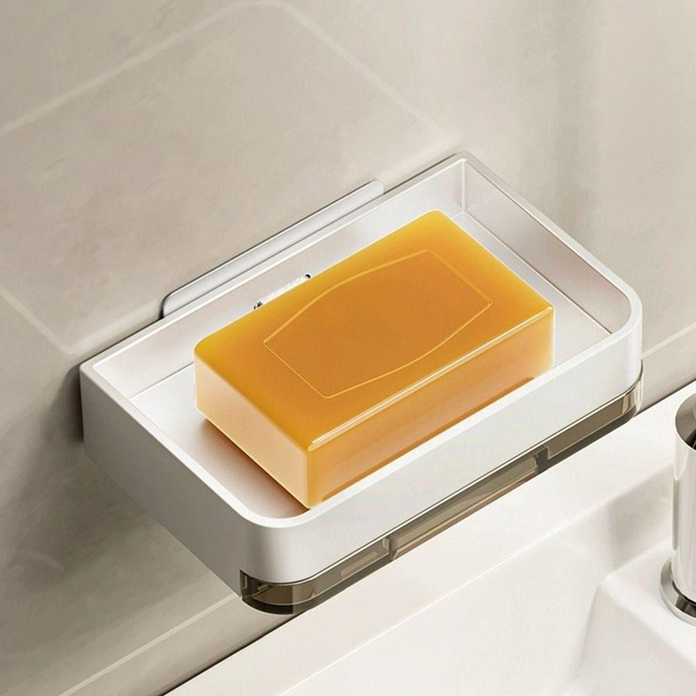 Metal Soap Box Drainable Soap Container Tray Durable Soap Dish  Bathroom Kitchen Sink Organizer