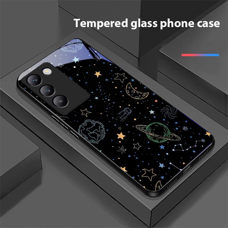 Astronaut Planet Pro Y72 33S 11 03 36 96 Lite 35 16 Iqoo 12 V40 SE 5G 29 40 21 30 X80 Pro Vivo Tvrzené Sklo Pouzdro na Telefon