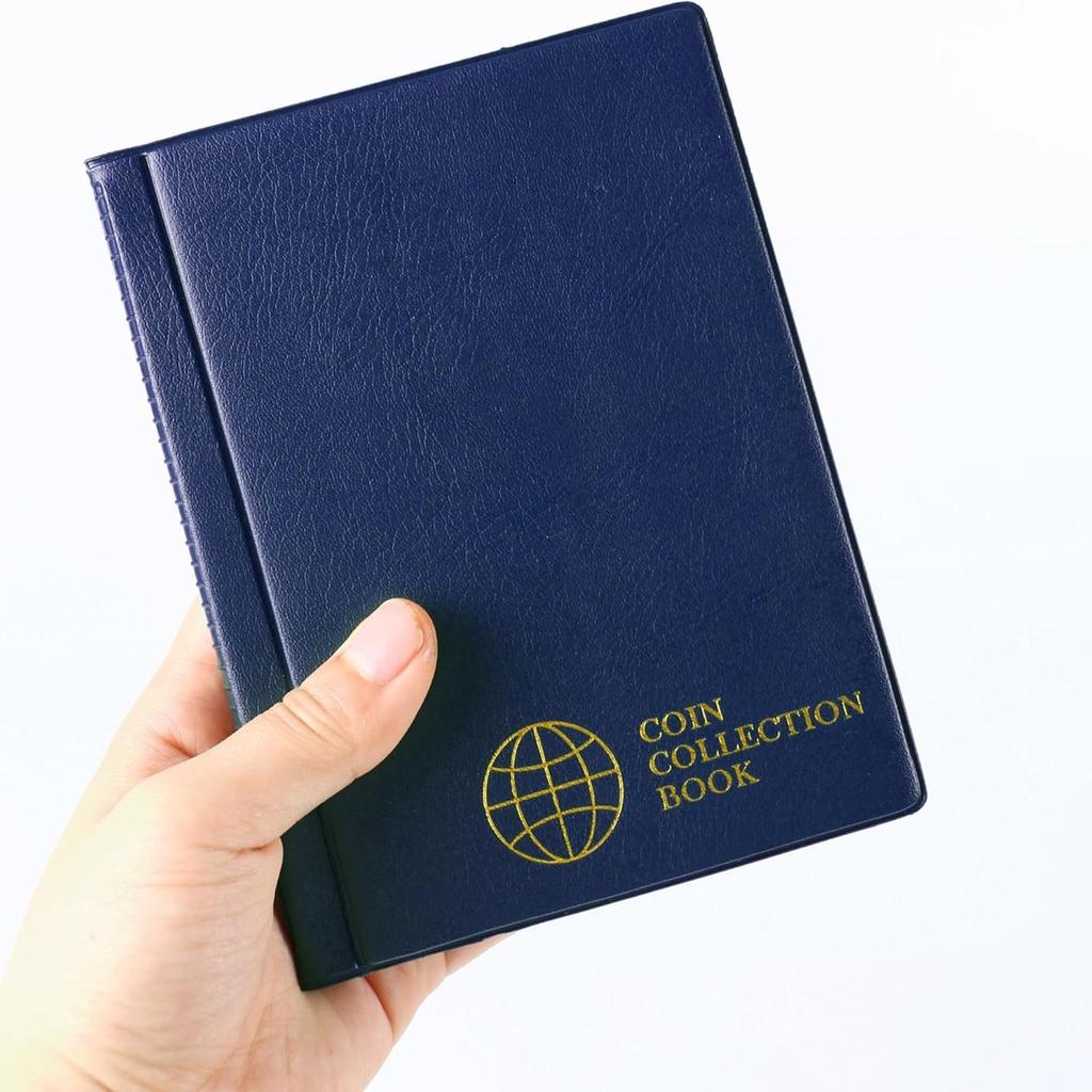 60Pocket Coin Collection Album Coin Collection Bookshelf Display Organiser Coin Storage Organiser Album Money Bag for Collectors