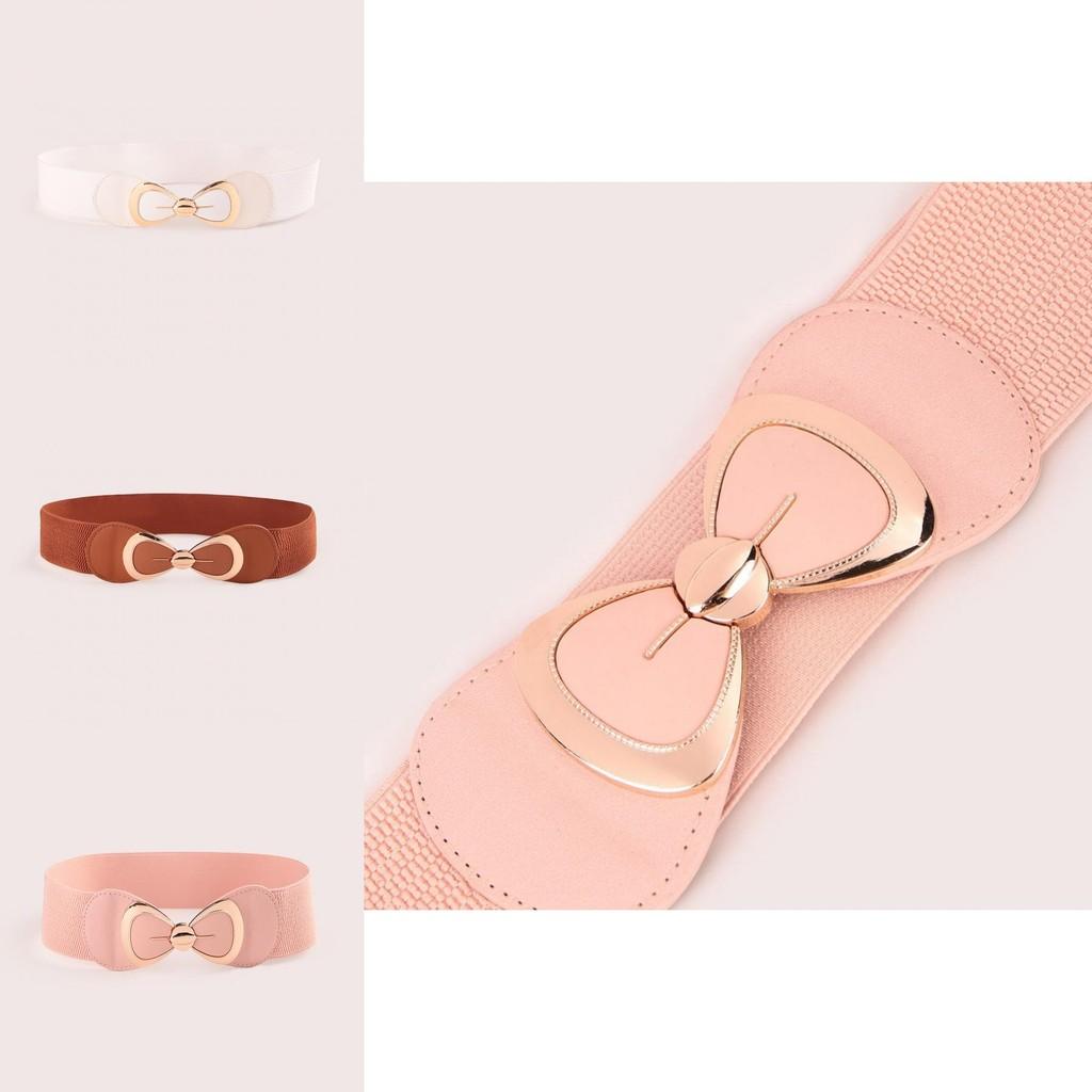 Fashion Office Dress Belt With Bow Knot And Elastic Waist For Women