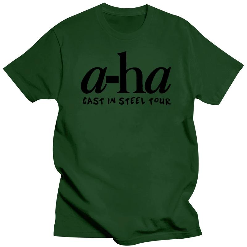 Summer Harajukuheavyweig Informal New Arrival Vintage Funny Anime Hot Sale Clothes A-ha - Cast In Steel Tour Logo - Mens T Shirt