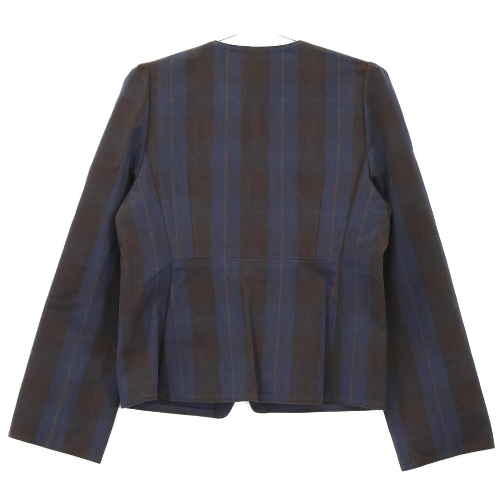 BACCA Blue canvas check bolero jacket Jacket 36 blueUsed