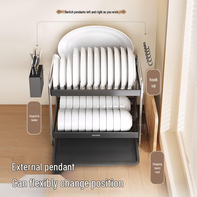 ecoco Expandable Carbon Steel Kitchen Dish Drying Rack