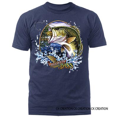 Camiseta gráfica esportiva para pesca de robalo de boca grande unissex