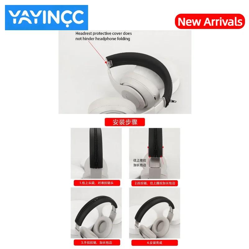 YAYINCC Replacement high quality Protein skin Ear Pads/Silicone zipper head beam protective cover For Beats Studio Pro Headphone