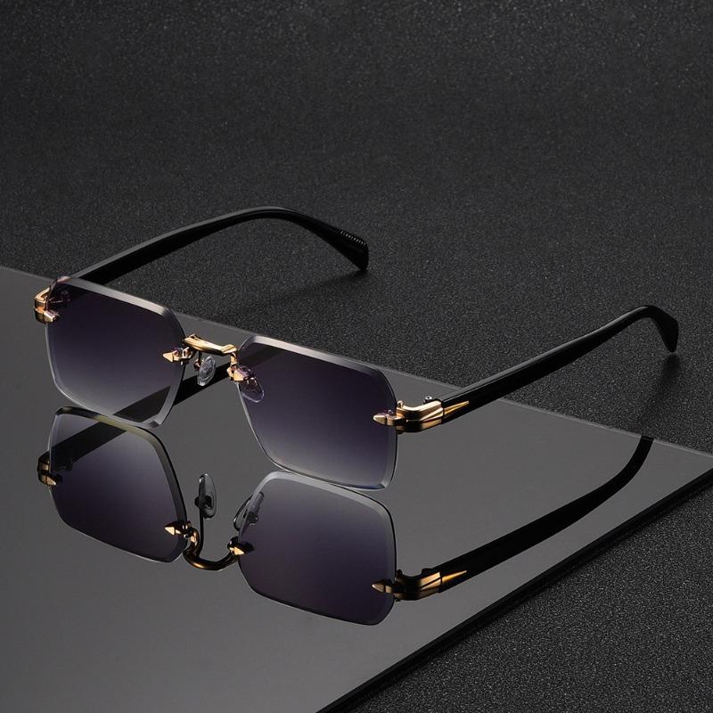 Frameless Square Sunglasses Stylish Look For Women Men Unisex Fashion Eyewear