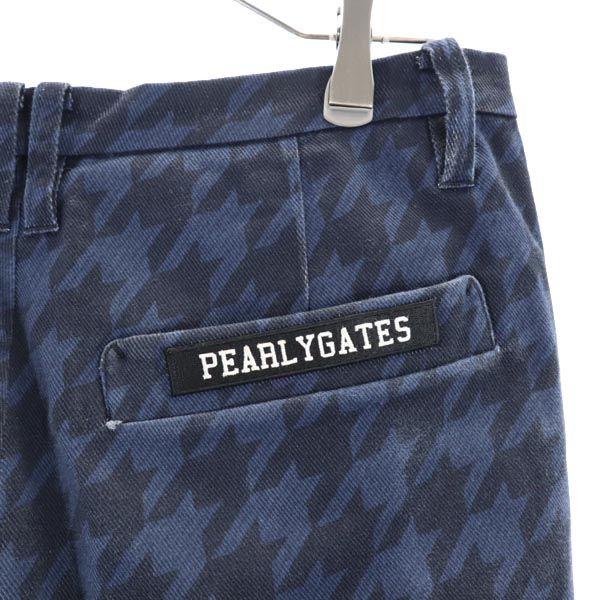 Pearly Gates Houndstooth Pattern Golf Pants 1 Navy System Women Used
