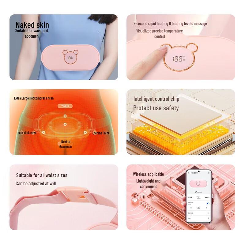 WayourCare Menstrual Heating Pad & Waist Massager CN plug (adapter included)