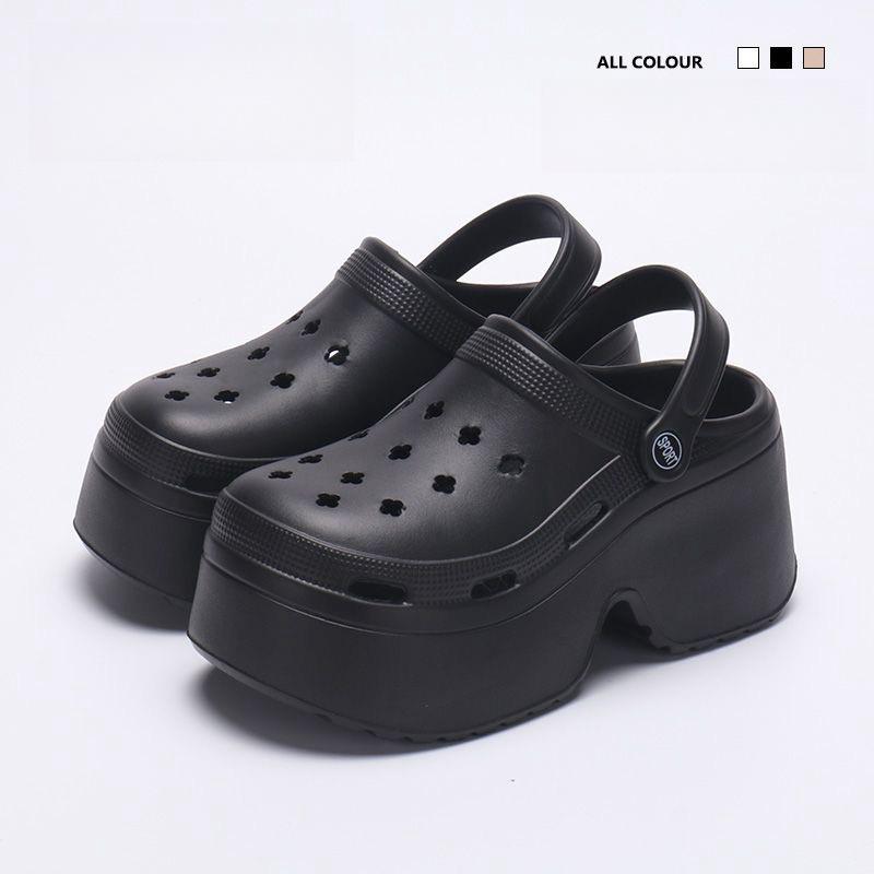 

Женские сандалии на толстой подошве с отверстиями - Летние EVA тапочки для пар и домашнего использования Size 39-40