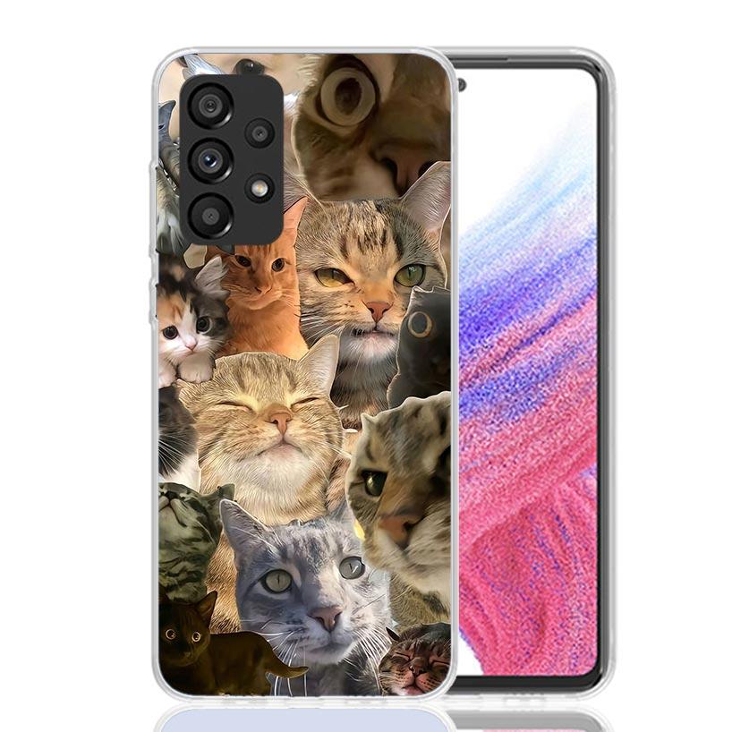 

Crying Cat Memes Phone Case For Samsung Galaxy A52 A32 A22 A12 A02S A50S A30S A51 A31 AA71 Note 20 Ultra 10 S10 Plus Galaxy A52 Samsung A50S