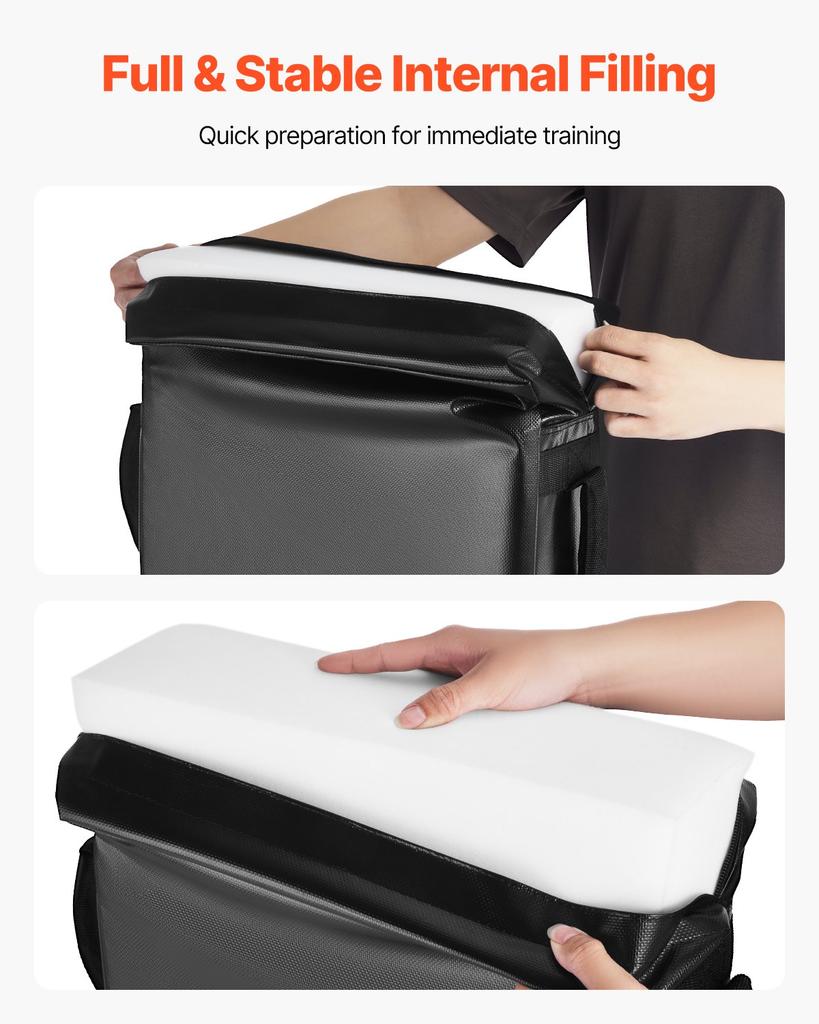 VEVOR Football Blocking Dummy, 24x16 In Blocking Pads, Kick Shield Pad with Handles, High-Density Sponge Tackle Dummies