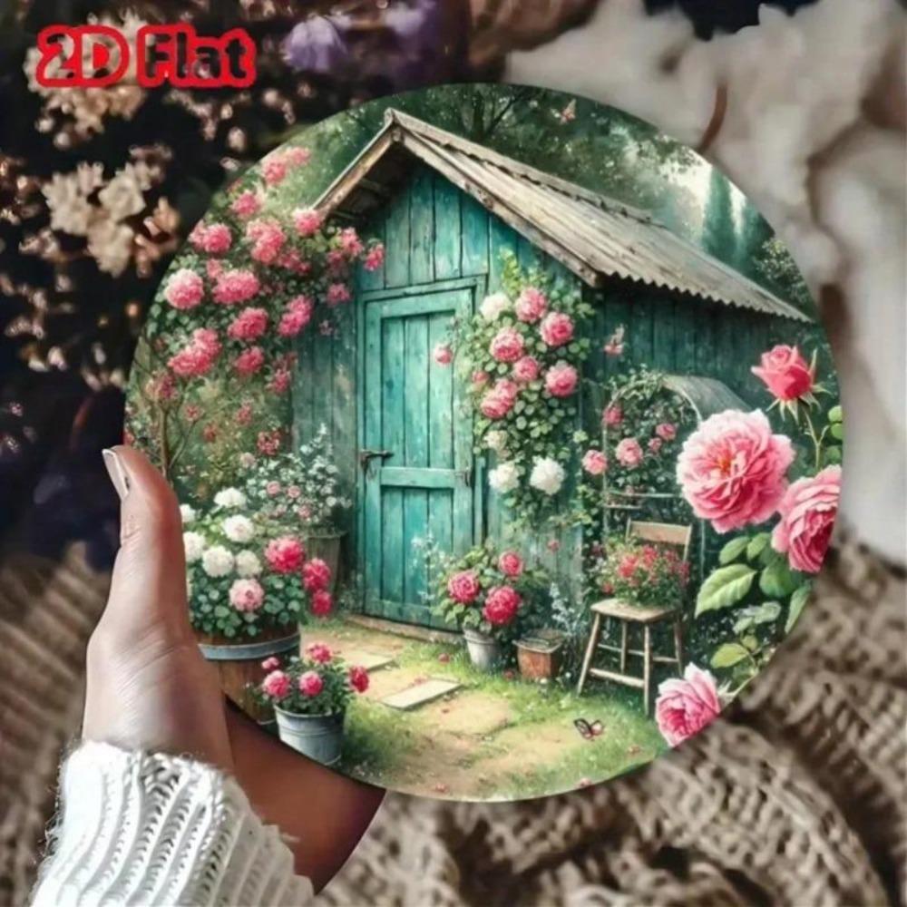 Vintage Floral Metal Wall Art Sign Rustic Home Decor Garden Shed HD Print