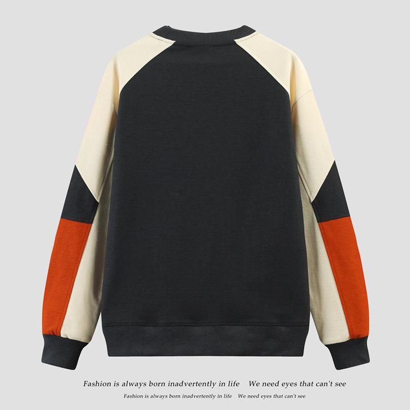 Herren Neu Frühling und Herbst Sweatshirt Trendig Locker Jugend Student Langarm T-Shirt Herren Freizeit und Vielseitig