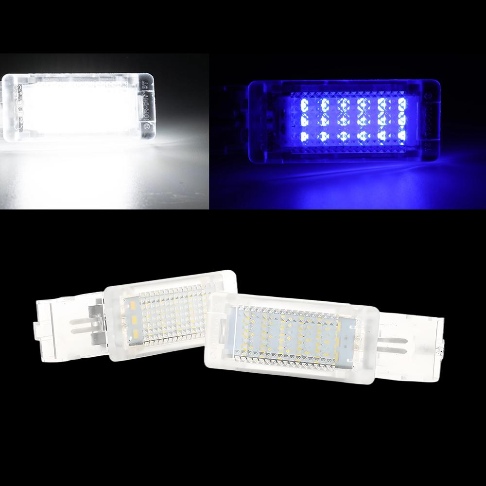 CANbus White Blue For Seat Ateca Alhambra Skoda Superb Rapid VW Passat B6 B7 Golf 5 6 Caddy LED Footwell Light Glove Box Lamps
