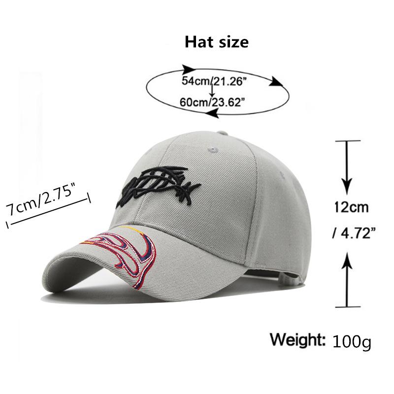 3D Three-Dimensional Embroidery Fish Embroidery Baseball Cap Men And Women Outdoor Fish Camouflage Baseball Cap Thickened Cap