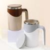 380ml Lazy Coffee Stirring Cup Stainless Steel Electric Milk Blender Cup High Temperature Resistance Portable for Outdoor Travel