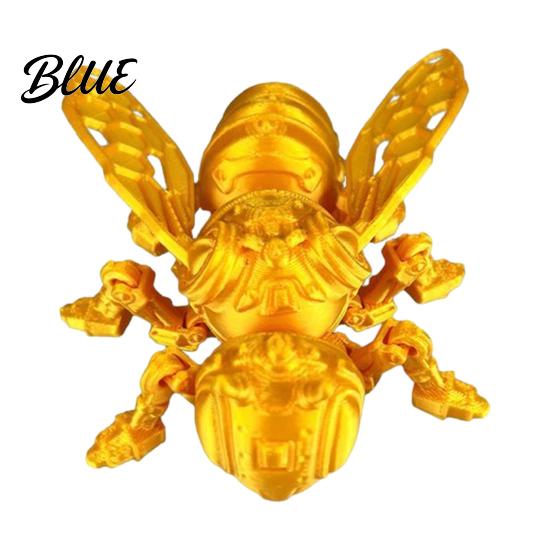 Figura di Ape da Collezione Figurine Meccanica Stampata in 3D Ornamento Calabrone con Giunti Mobili Giocattolo Vespa Articolato Giocattolo Fidget Decorazione Insetto