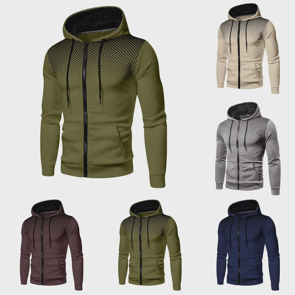 Men's Casual Sports Zipper Sweatshirt - Autumn/Winter Fitness Top