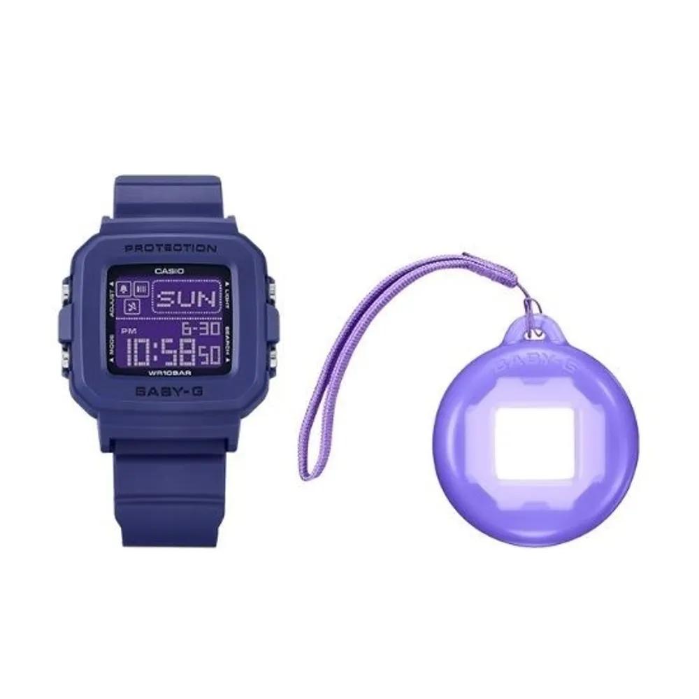 Plus Series consisting of the BGD-10K-2DR YDP digital clock and a dedicated watch holder set