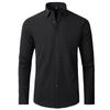 Herren Freizeithemden Falten T-Shirts Langarm Reißverschluss T-Shirts Stretch Solide Übergroße Freizeithemden Modehemden Tops