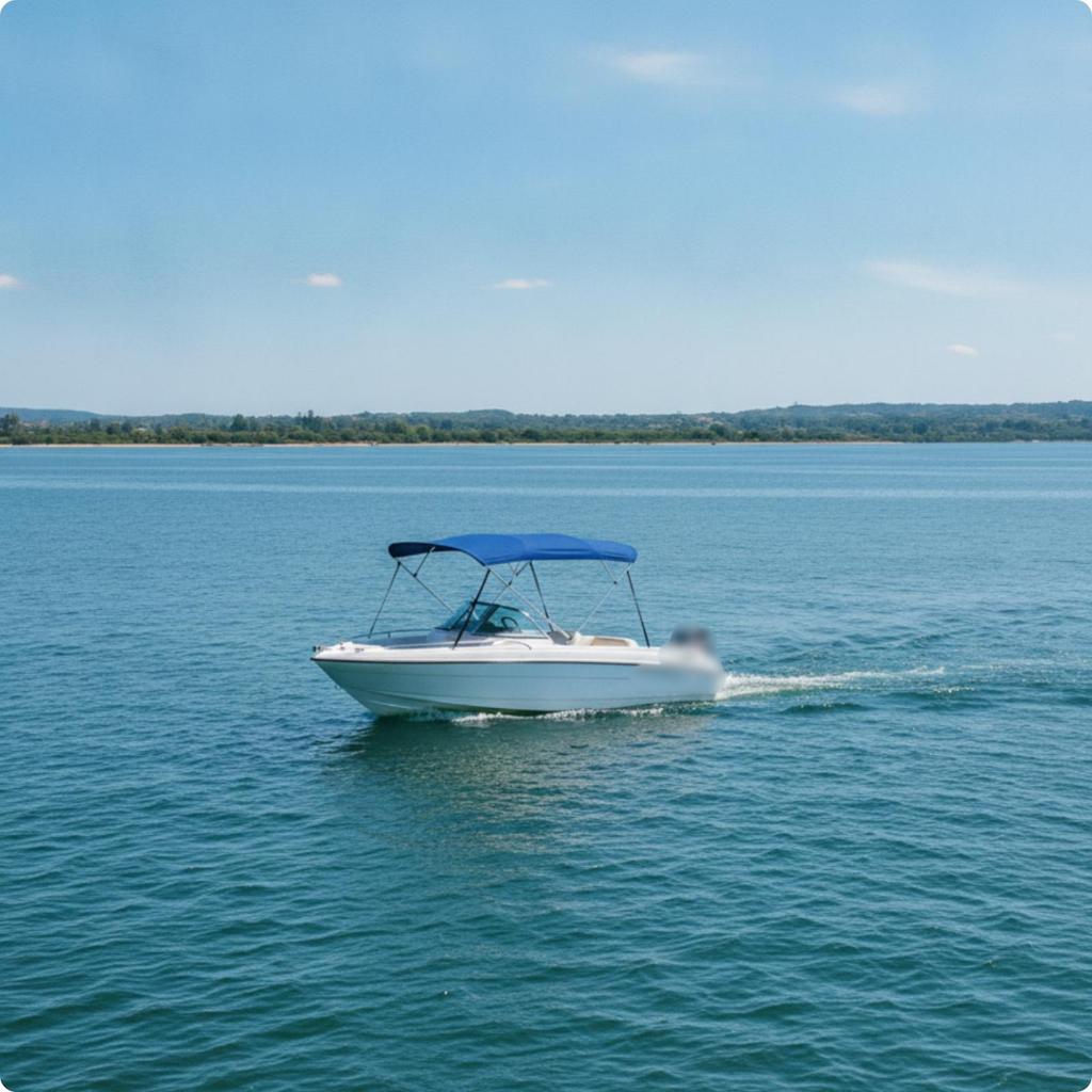 Top with Frame Aluminum-Alloy Marine Foldable Boat Canopy for Boaters, Anglers,
