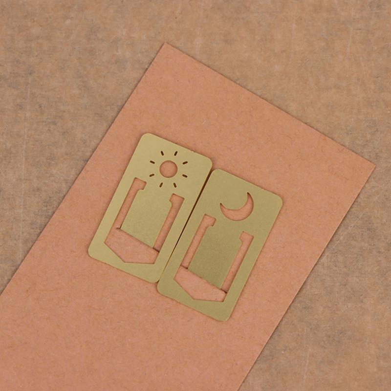 12Pcs Copper Bookmark Retro Brass Metal Bookmarks For Traveler'S Notebook Monthly Planner Accessories Vintage Stationery