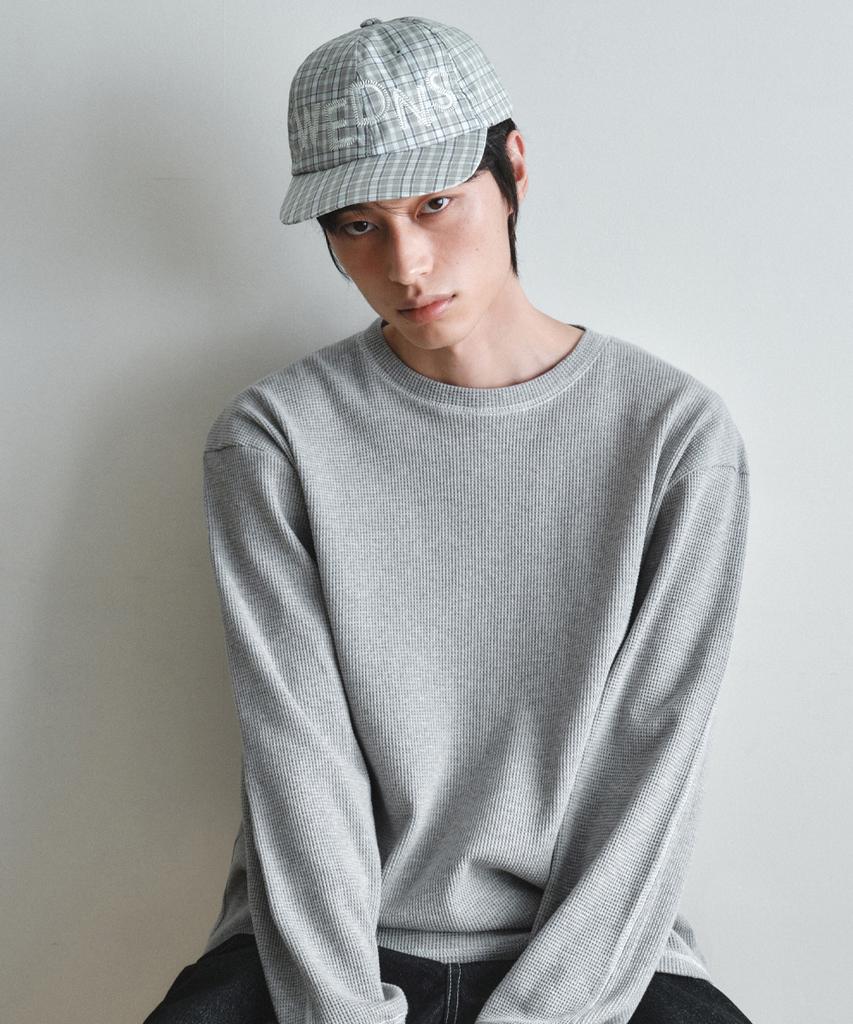 Wednesday Oasis Wends Stitch Ball Cap_Green Check(W26Acc03)