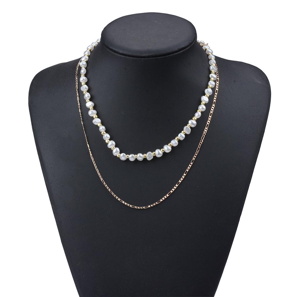 

Творческий предмет украшения имитация ожерелья, персонализированный тренд мода двухслойная цепочка для свитера