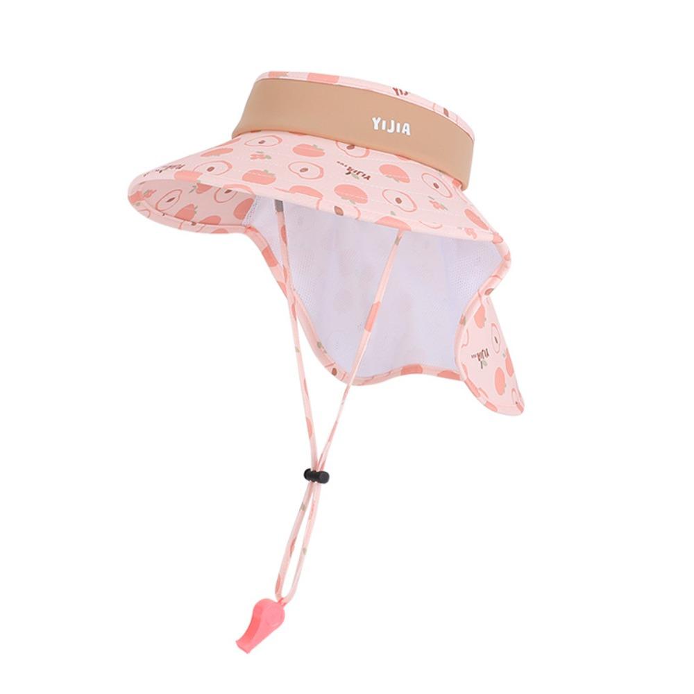 Ice Silk Empty Top Cap Big Brim Children Beach Cap Fashion Summer Sunshade Hat Boys and Girls
