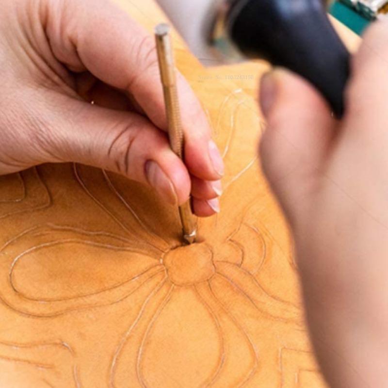 Unelte pentru Imprimat Piele 6 Stiluri Embosare Gravură Artizanat Piele Utensilă DIY Artizanat Piele Ștanțare Ștampile Unelte Artă Manuală