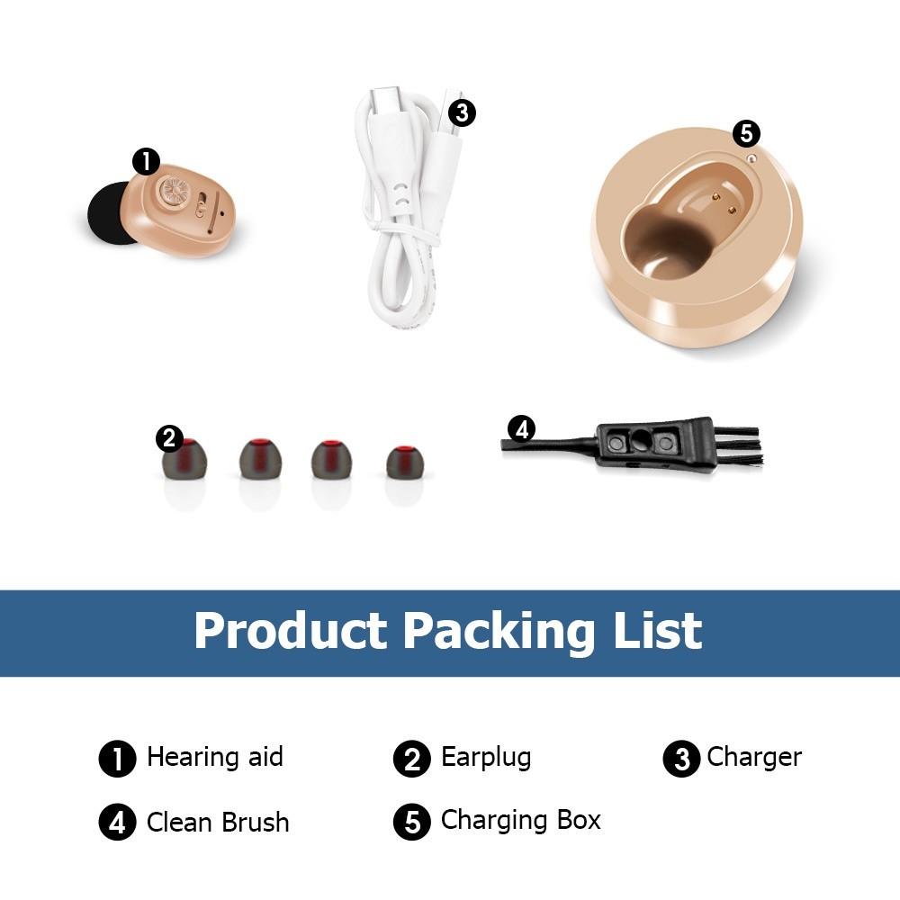 Mini Magnetic Charging Hearing Aid Digital Invisible Hearing Amplifier Portable High Power Elderly Audiphones