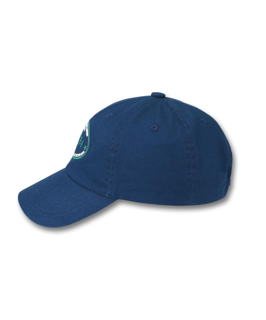 DOLPHIN WAVE APPAREL Oval Dolphin Ball Cap Deep Blue