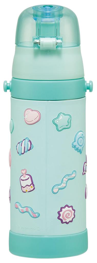 Skater Stainless Steel Water Direct Sanrio Hangyodon and Marsh Gummy 3D Lightweight and Sports Kids' Bottle, Drinking, 480ml, Design, Print,