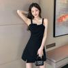 Elegant Black Slip Dress for Women - 2026 Spring/Summer Slim Fit A-Line Skirt