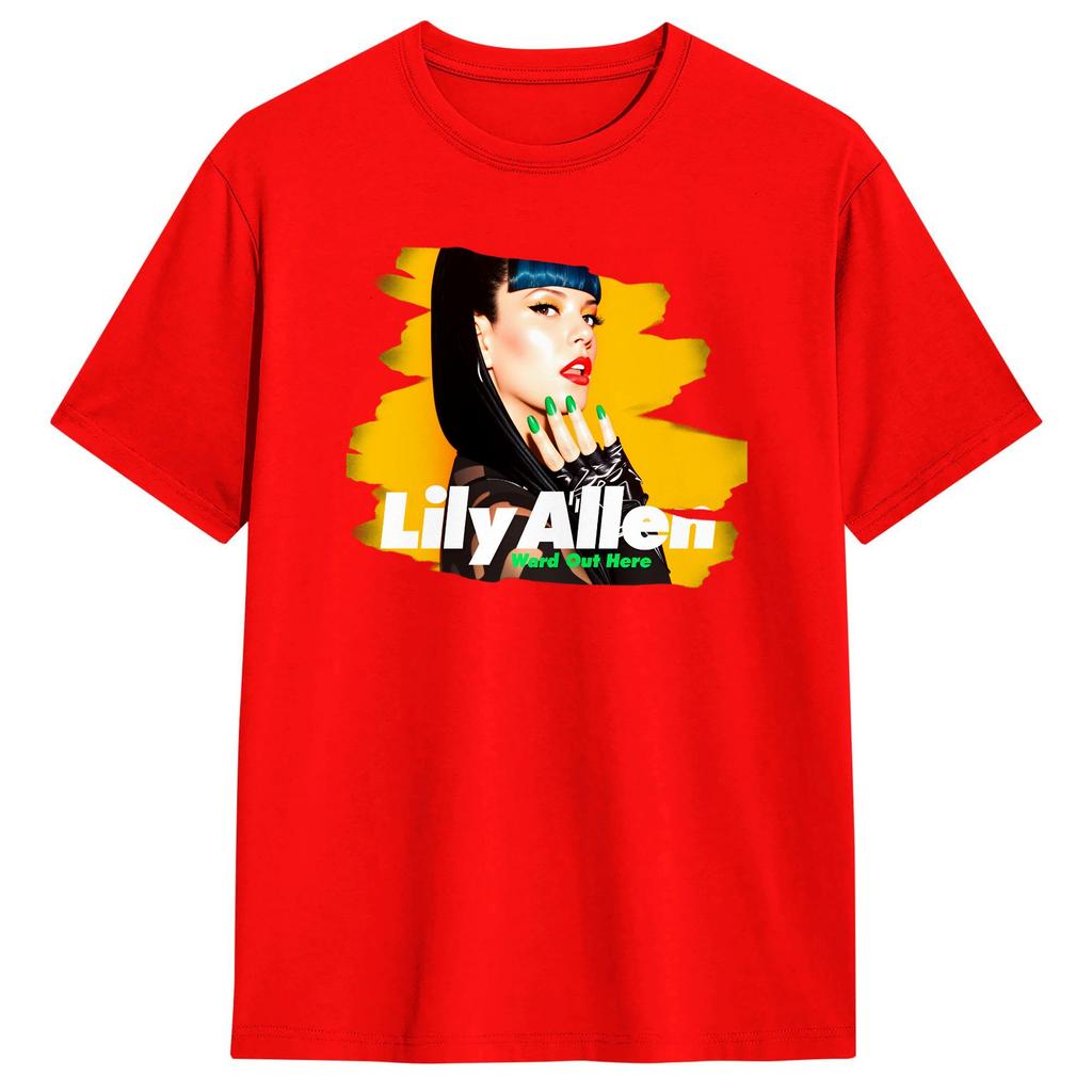 Unisexs Lily Allen Hard Out Here T Shirts Cotton Tops Summer Awesome ShortSleeve T Shirt O Neck Trending Casual Tee Shirt