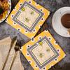 Bee Napkins, 20-pcs Yellow Black White Cartoon Bee & Flower Pattern Paper Napkins for Kids Birthday Party, Pure Wood Pulp, Naturalis