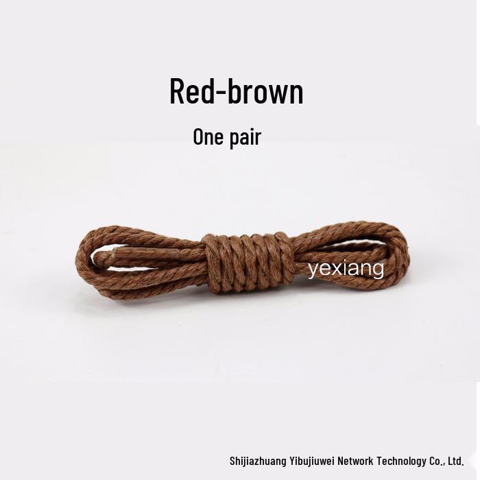 Waxed Leather Round Shoelaces for Casual Shoes and Boots (Black & White) Customizable