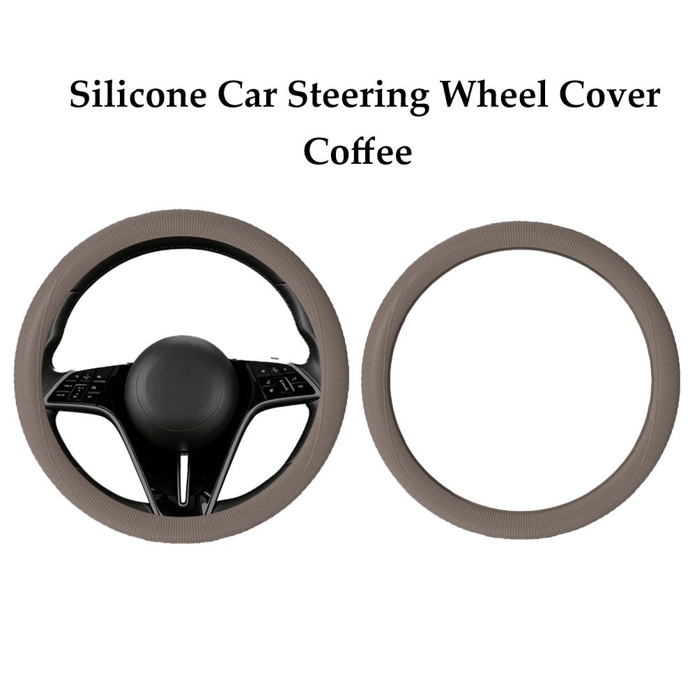 Soft Silicone Steering Wheel Cover Wear-resistant Tire Pattern Car Accessories Auto Protective Decoration Steering Wheel Cover