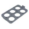 Egg Ring Tray Griddle Egg Ring Tray Silicone Pancake Ring with 6 Detachable Egg Rings for Sandwich